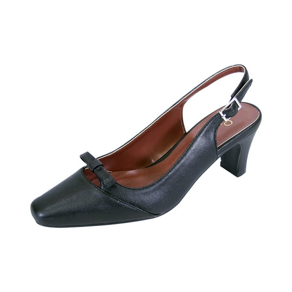 PEERAGE Jodie Women's Extra Wide Width Dress Slingback BLACK 8