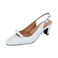 thumbnail image 1 of PEERAGE Jodie Women's Extra Wide Width Dress Slingback WHITE 5.5, 1 of 6