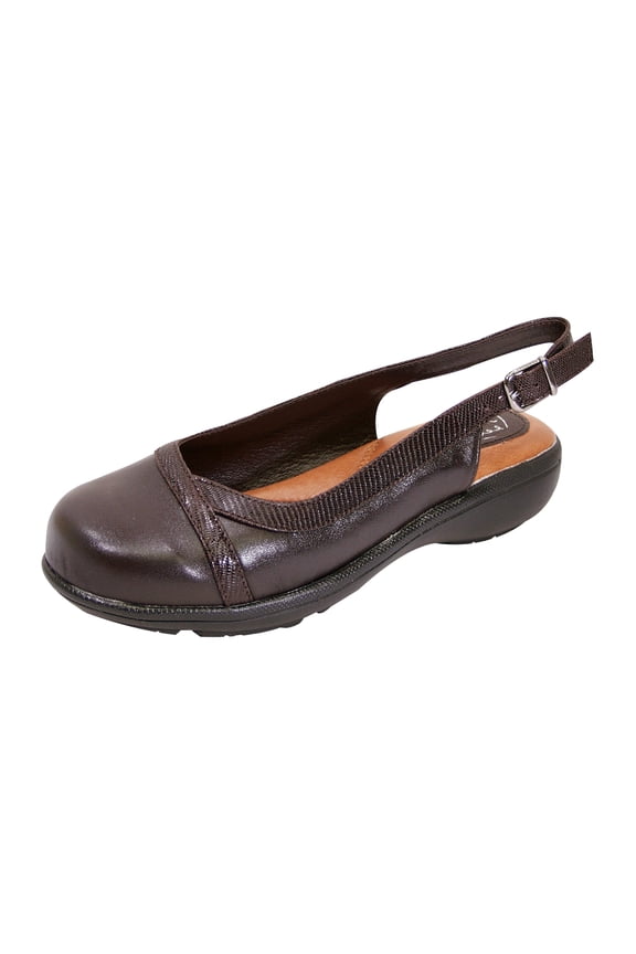 June Women's Wide Width Leather Clogs