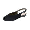 thumbnail image 1 of PEERAGE Kelsey Women's Wide Width Casual Dress Peep-Toe Suede Slingback Flats, 1 of 7