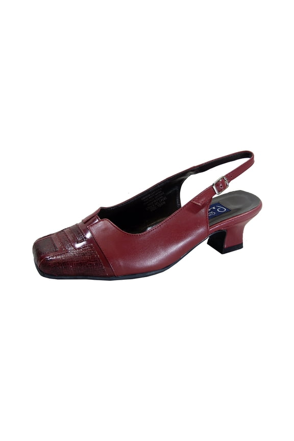 Kira Women's Wide Width Leather Pumps RED 5