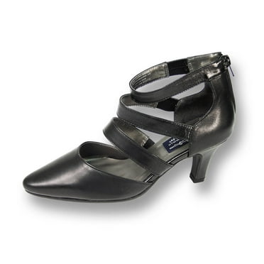 PEERAGE Lola Women's Wide Width Leather Dress Pumps