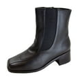 thumbnail image 1 of PEERAGE Lottie Women's Wide Width Leather Dress Ankle Boots BLACK 8, 1 of 6
