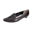thumbnail image 1 of PEERAGE Louise Women Extra Wide Width Smart Casual Leather Loafers with Kitten Heels BROWN 8.5, 1 of 6