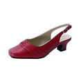 thumbnail image 1 of PEERAGE Mabel Women's Wide Width Leather Low Heel Slingback Pumps, 1 of 11