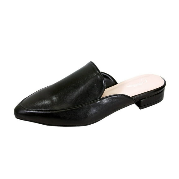 PEERAGE Maggie Women's Wide Width Dress Casual Leather Mules