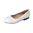 thumbnail image 1 of PEERAGE Marina (FT6044) Women Extra Wide Width Round Toe Flats WHITE 5.5, 1 of 6