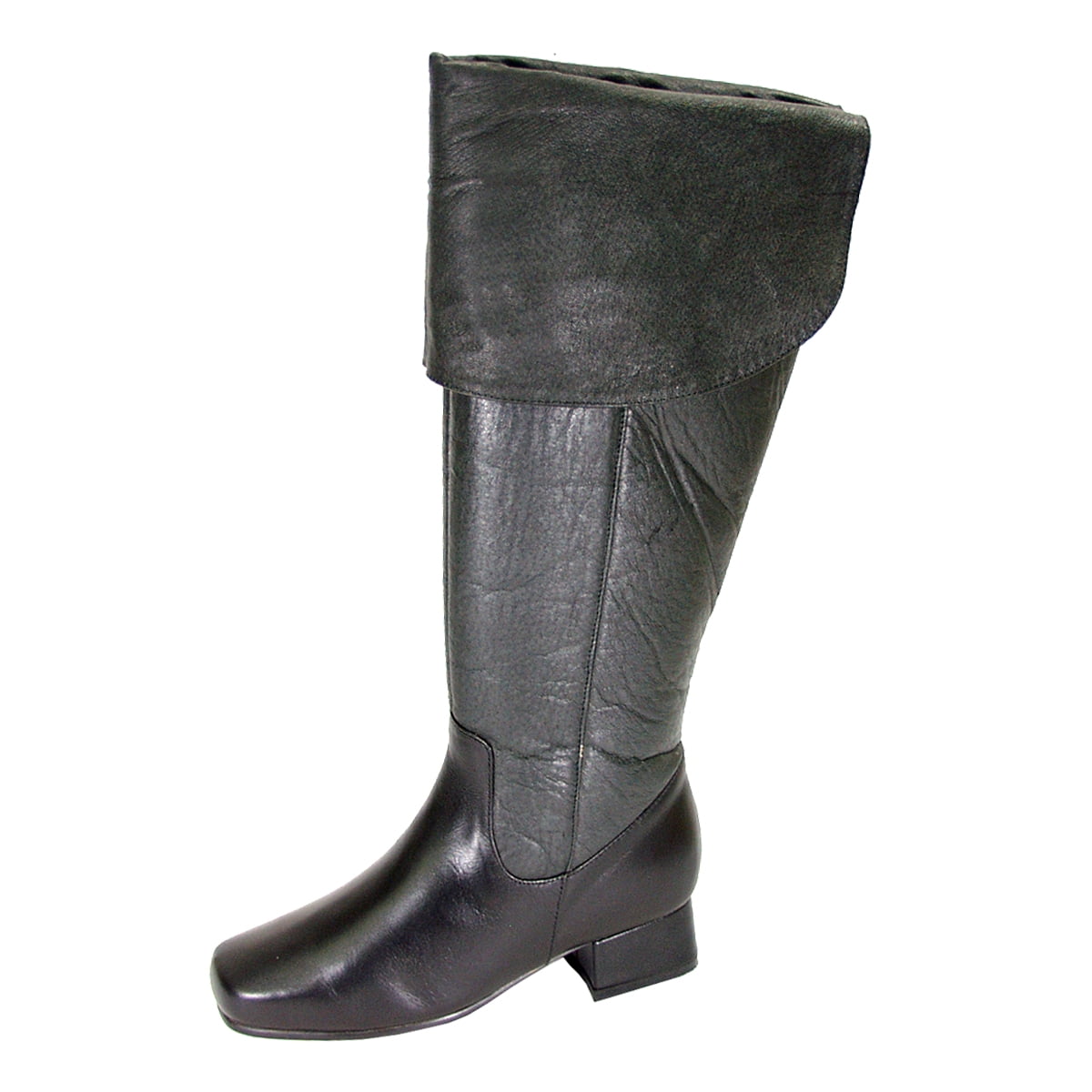 PEERAGE Mira Women Wide Width Leather Knee High Dress Boots BLACK 6 ...
