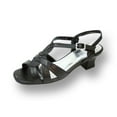 thumbnail image 1 of PEERAGE Monica Women Extra Wide Width Open Toe with Straps Body Slingback BLACK 6.5, 1 of 6