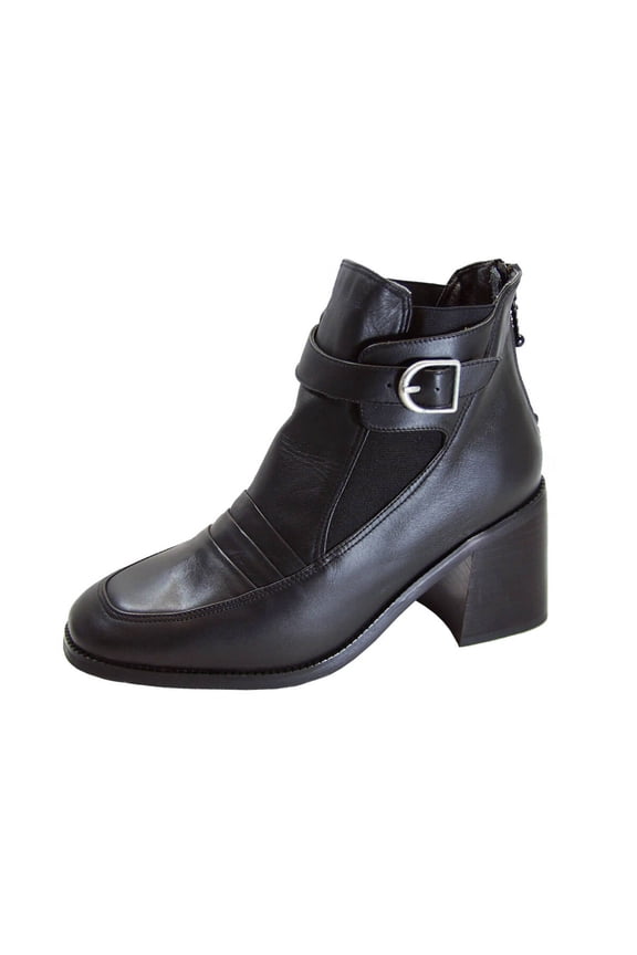 Orla Women's Wide Width Casual Dress Leather Ankle Boots