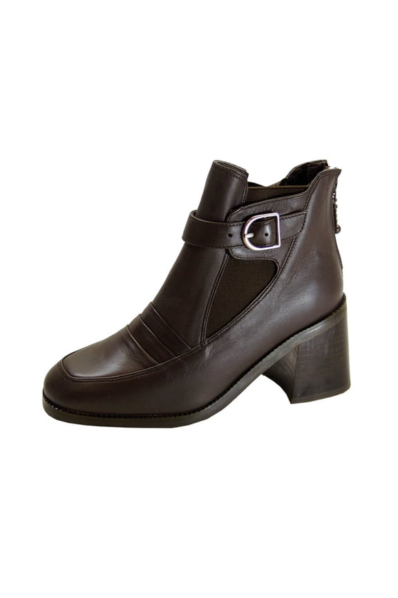 Orla Women's Wide Width Casual Dress Leather Ankle Boots