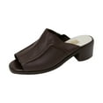 thumbnail image 1 of PEERAGE Patrice Women Extra Wide Width Leather Sandals BROWN 7, 1 of 6