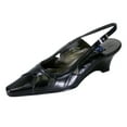 thumbnail image 1 of PEERAGE Reese Women Extra Wide Width Leather Sandals BLACK 6, 1 of 6