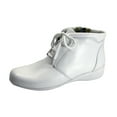 thumbnail image 1 of PEERAGE Rhonda Women's Wide Width Leather Utility Booties WHITE 12, 1 of 6