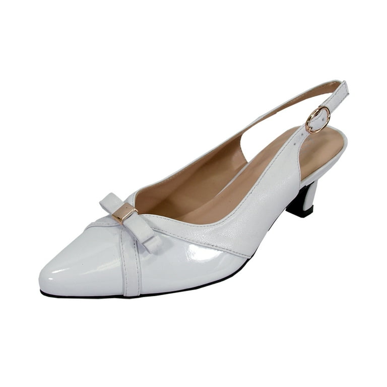 PEERAGE Sammy Women's Wide Width Slingback Low Heel Leather