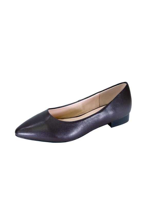 PEERAGE Tasha Women's Wide Width Dress Casual Slip-on Leather Flats