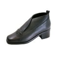 thumbnail image 1 of PEERAGE Thea Women Wide Width Leather Dress Booties BLACK 7, 1 of 6
