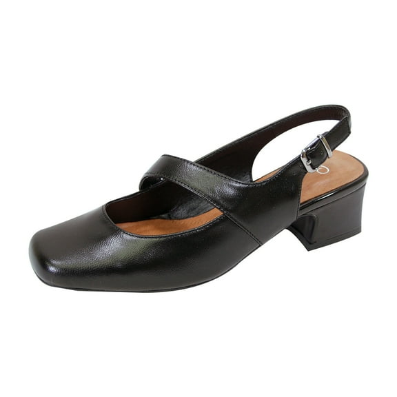 PEERAGE Trixie Women Extra Wide Width Mary Jane Slingback BLACK 9