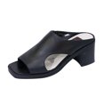 thumbnail image 1 of PEERAGE Trudy Women Extra Wide Width Leather Sandals BLACK 11, 1 of 6