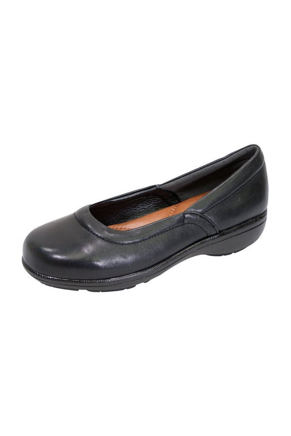 Vicky Women Extra Wide Width Leather Slingback Clog