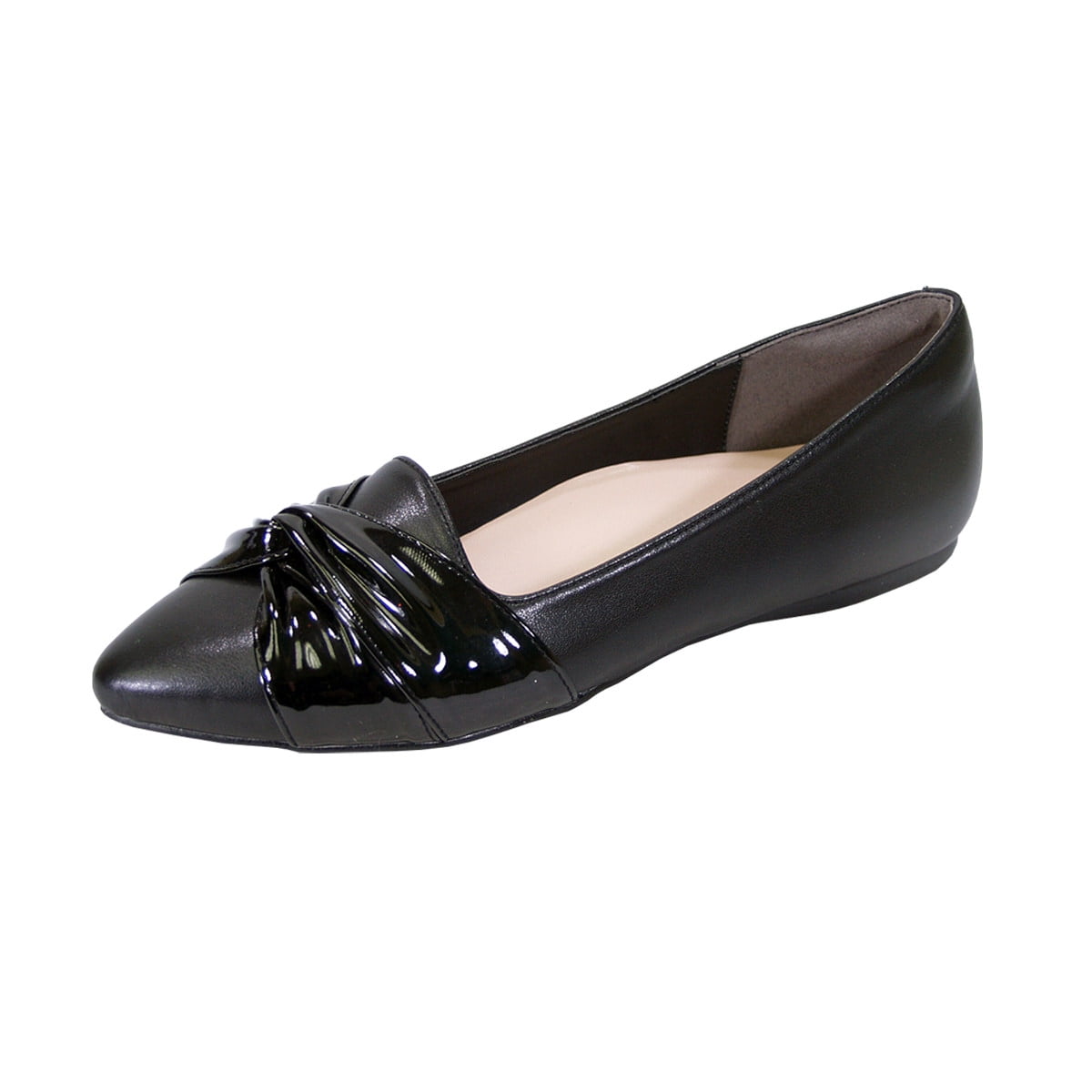 PEERAGE Whitney (FT6045) Women Wide Width Pointed Toe Flats BLACK 6