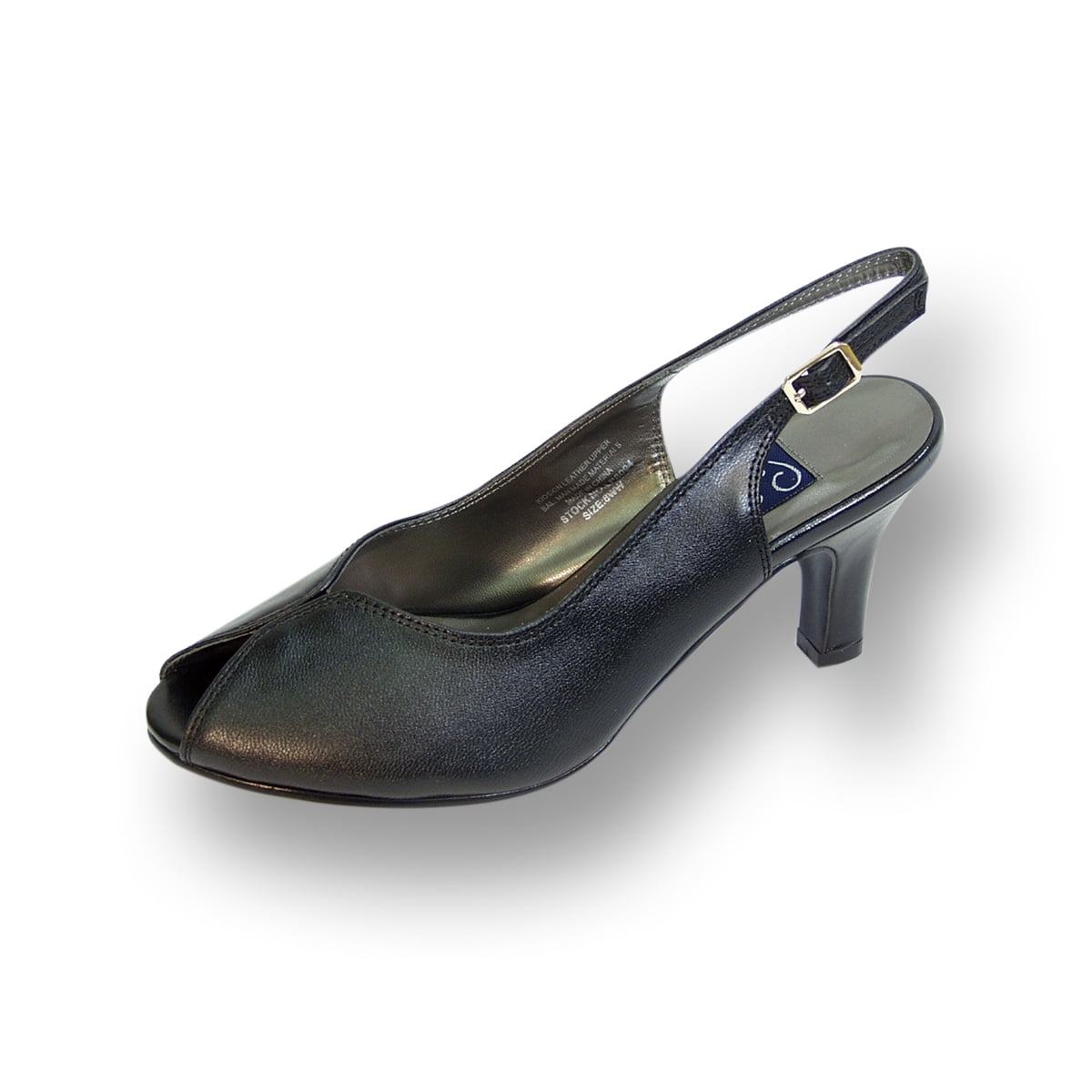 PEERAGE Zara Women's Wide Width Peep Toe Slingback with