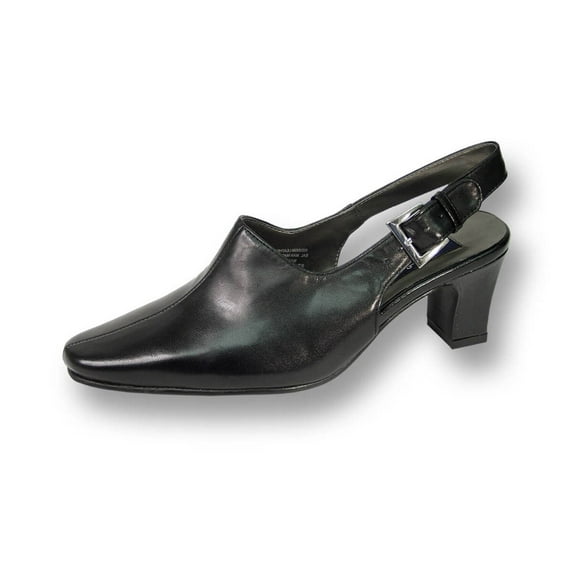 PEERAGE Zoe Women's Wide Width Leather Slingback Pumps