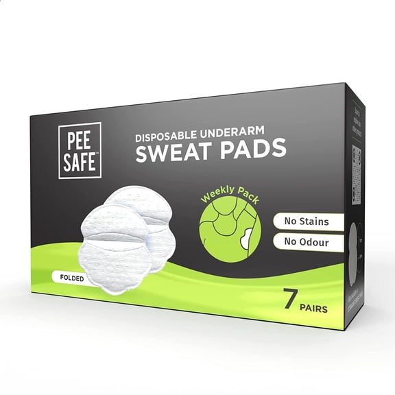 PEESAFE Disposable Underarm Sweat Pad-Folded (14 Pads), Armpit Sweat Pad, Anti Sweat for Men & Women