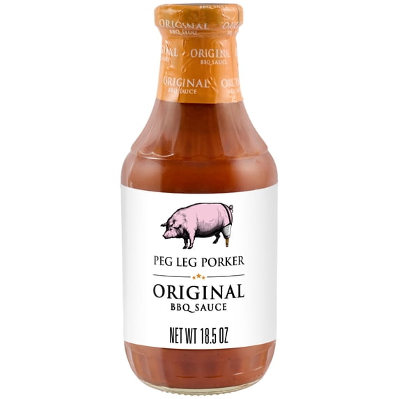 Peg Leg Porker Original BBQ Sauce, 18.5 oz Bottle