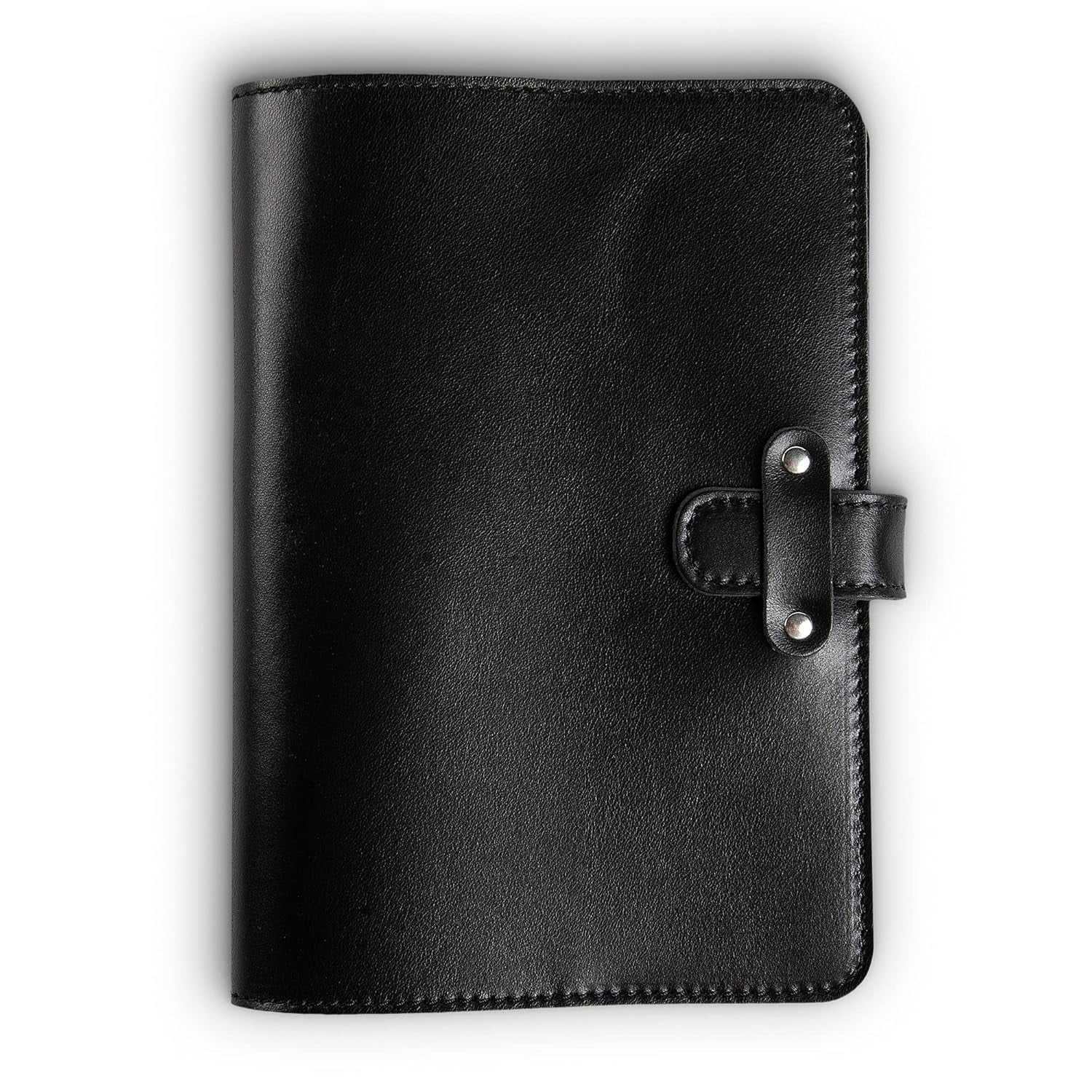 PEGAI Leather Journal Notebook Cover - Refillable Travel Notebook | Leather Bound Notebook Journal for Writing | DuPage Black, Full | Unlined