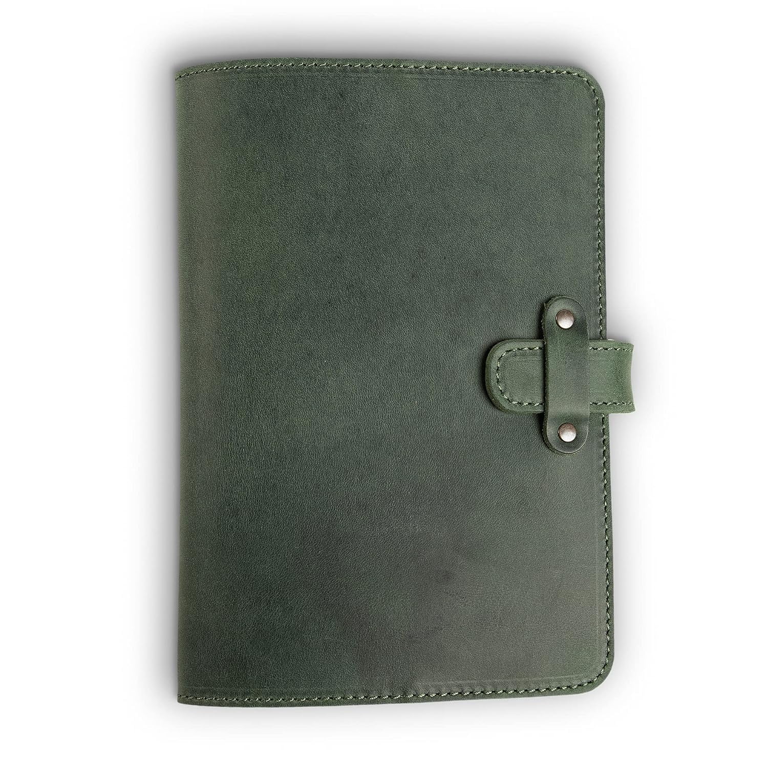 PEGAI Leather Journal Notebook Cover - Refillable Travel Notebook | Leather Bound Notebook Journal for Writing | DuPage Green, Full | Unlined