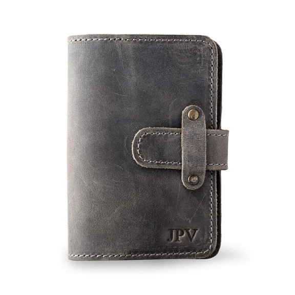 PEGAI Leather Journal Notebook Cover - Refillable Travel Notebook | Leather Bound Notebook Journal for Writing | DuPage Rock, Pocket | Unlined