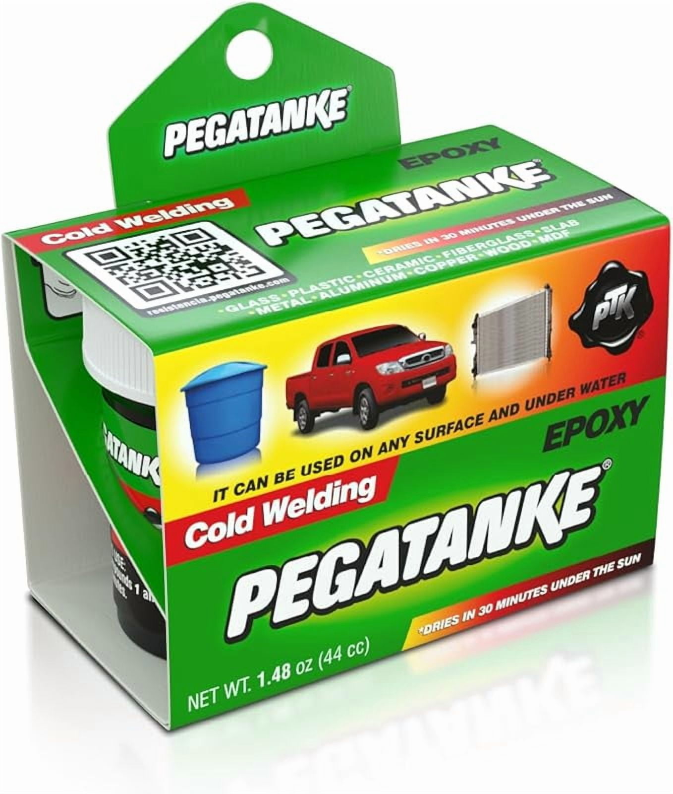 PEGATANKE Black 2 Part Epoxy Resin & Cold Weld Adhesive | High Strength Liquid Metal Glue for Fuel Tanks & General Repair | High Temperature Epoxy for Cold Welding Waterproof Bonds (1.48 oz)