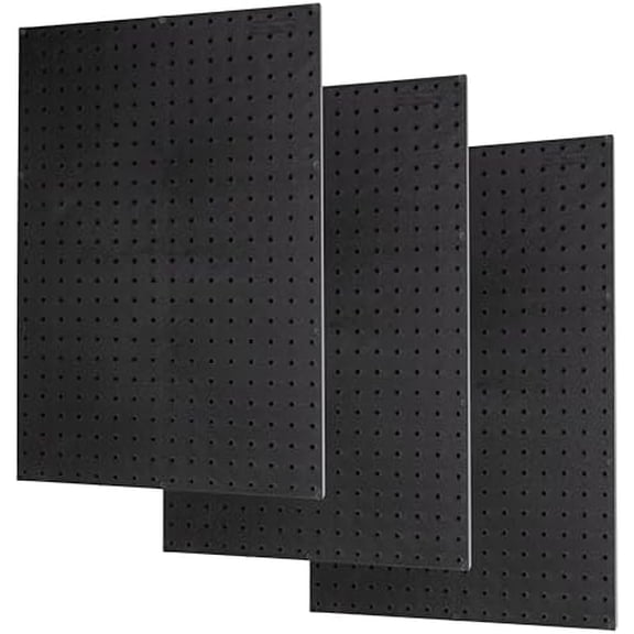 PEGBOARD Panels Peg Board Plastic Pegboard Kit 24"x24" (12, Black)$$Hardware