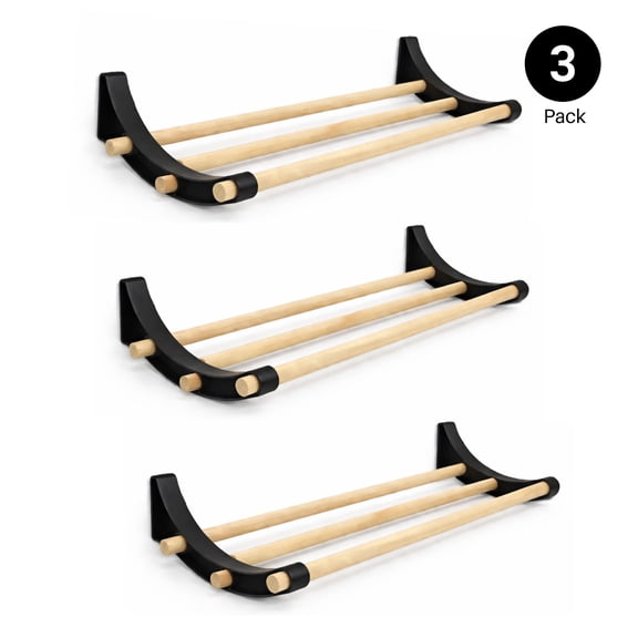 PEGGY Pegboard Ribbon & Tape Storage System, 12 Heavy-Duty Roll Organizer for Gift Wrapping, Craft Rooms & Shipping Stations, Made in USA, 3-Pack