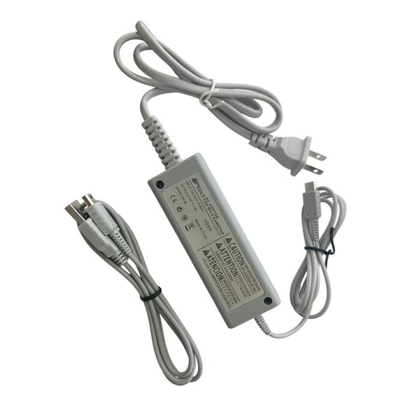 PEGLY Charger for Wii U Gamepad, AC Adapter Power Cord Charging Cable Replacement for Nintendo Wii U Gamepad and Cable for Wii U Gamepad