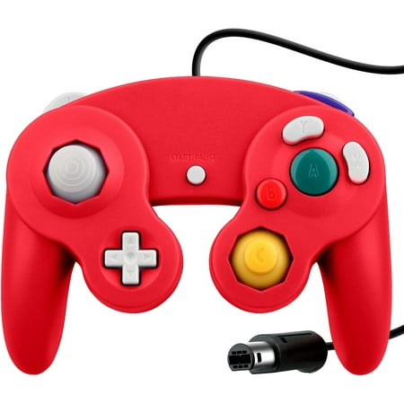 PEGLY Gamecube Controller, Classic Wired Controller for Wii Nintendo Gamecube (RED)