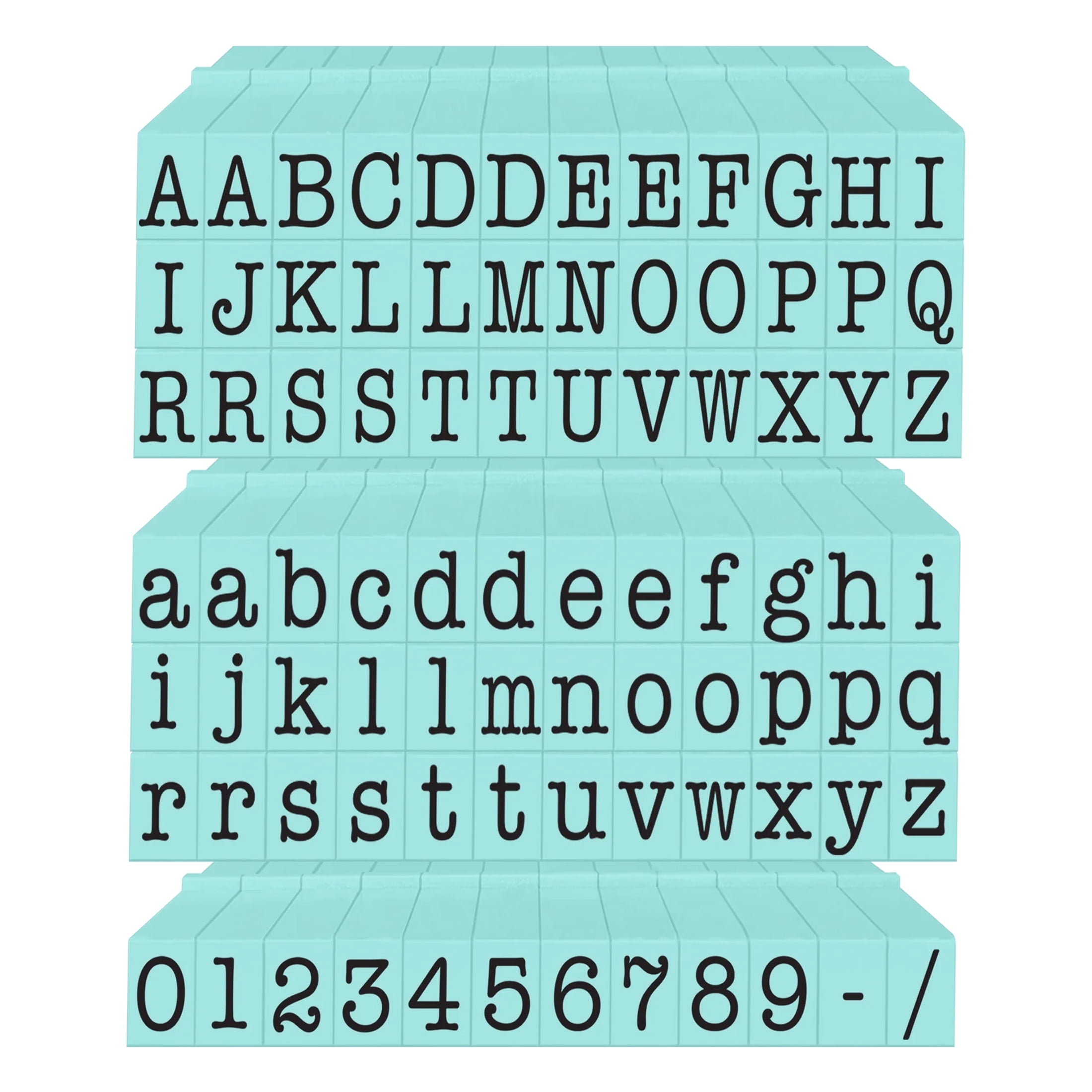 Lowercase Numbers Generator PEGZ Alphabet Stamps Clickable - Connectable American Typewriter Font ...