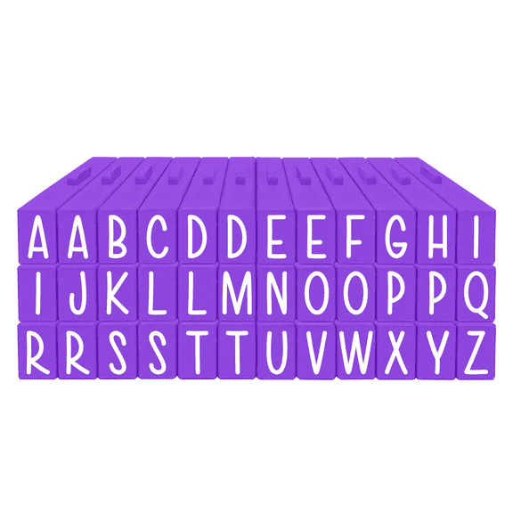 PEGZ Alphabet Stamps Clickable - Connectable Hey Gorgeous Font Uppercase 36 Pc Medium Size