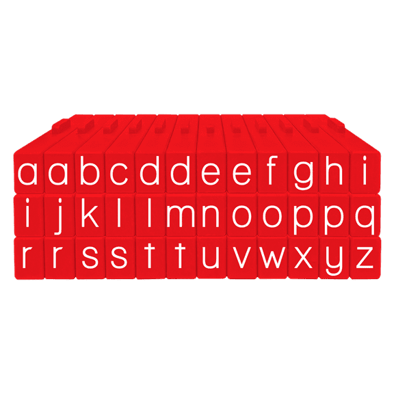PEGZ Alphabet Stamps Clickable - Connectable Lovers Lane Font Lowercase 36 Pc Medium Size