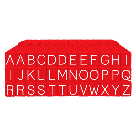 PEGZ Alphabet Stamps Clickable - Connectable Lovers Lane Font Uppercase 36 Pc Medium Size