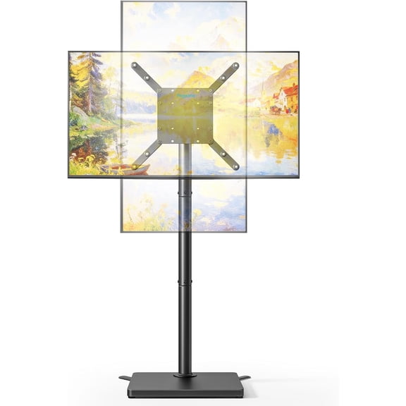 PEGZONE Floor TV Stand with Mount 90 Degree Screen Rotation Height Adjustable for 32-60 inch TVs