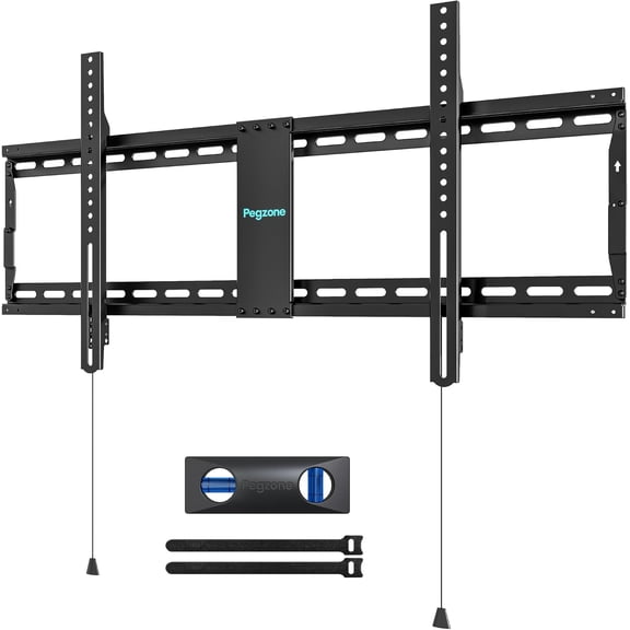 PEGZONE Low Profile Fixed TV Wall Mount for 43-95 Inch TVs, 1.1 Inch Ultra Slim, Fixed TV Wall Mount with 220 lbs Capacity