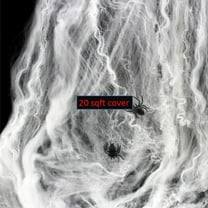 PEIBan Halloween Spider Webs Decorations with 4 Fake Spiders,Super Stretchy Cobwebs for Halloween Decorations Indoor and Outdoor Party Supplies