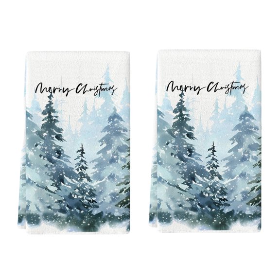 PEIBang 1 Pack Christmas Kitchen Towels,Christmas Hand Towels Dishcloth for Holiday Kitchen Bathroom Decoration,Farmhouse Housewarming Gift