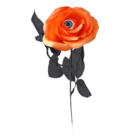 PEIBang 10 Faux Eyeball Roses Halloween Decor 15.35x2.76in Gothic Artificial Flowers for Party Home Office Halloween Eyeball Bushes Spooky Decorations