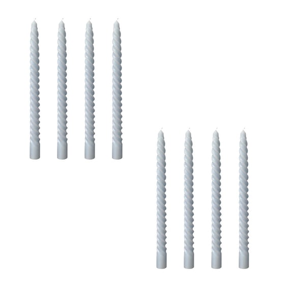 PEIBang 10 Inch Taper Spiral Candle Set of 8,Tapered Long Smokeless Candle for Home,Dinner,Party,Wedding,Festival Decorations