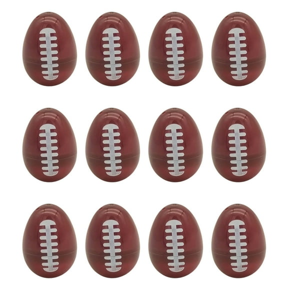 PEIBang 12Pcs Sports Balls Easter Eggs,Soccer Football Baseball Basketball Easter Egg Empty,Sports Balls Plastic Eggs Fillable for Party Supplies