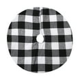 thumbnail image 1 of PEIBang 15 Inches White and Black Plaid Christmas Tree Skirt,Mini Xmas Tree Skirt for Christmas Tree Mat,Xmas Winter Home Party Decorations, 1 of 6