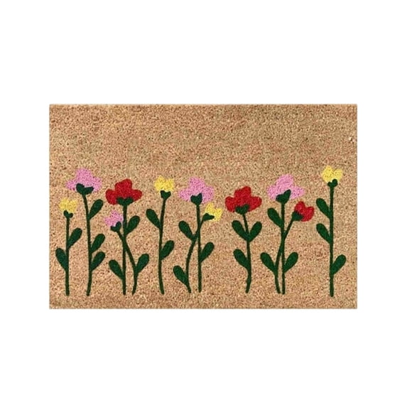 PEIBang 16"x24" Summer Door Mat,Non-Slip Front Door Mat Indoor Entrance,Welcome Floral Rug for Home Garden Bathroom Decor